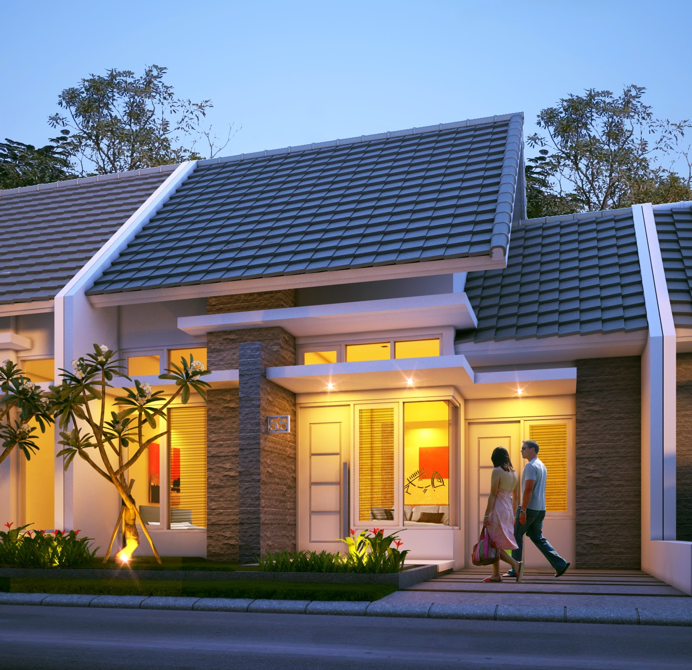 Gambar Desain Rumah Minimalis Type 45 Terbaru